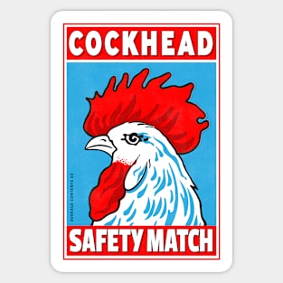 Cockhead Matchbox Label Retro Style #2 Sticker